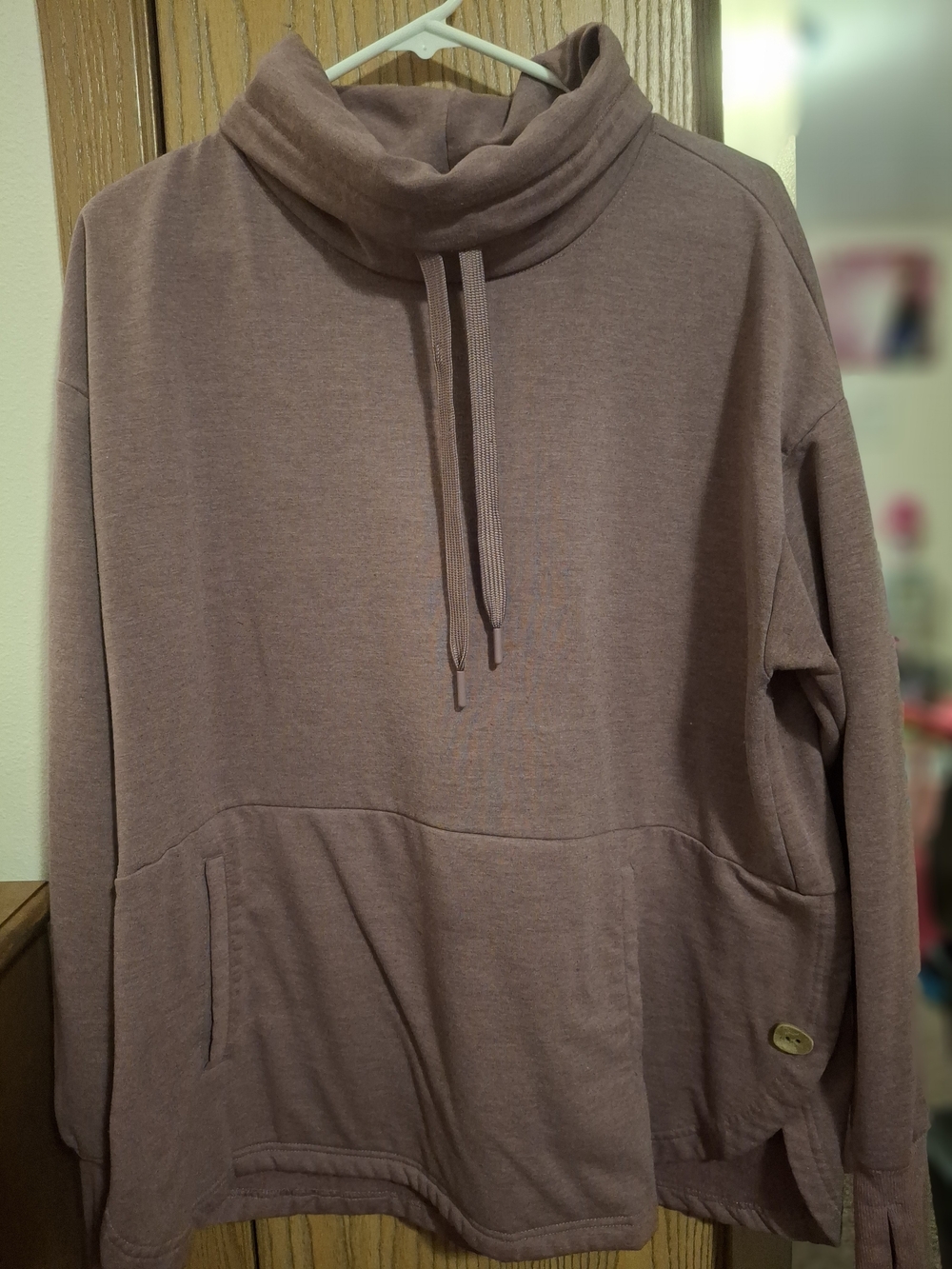 Women's Casual Funnel Neck Knit Sweater in Mauve